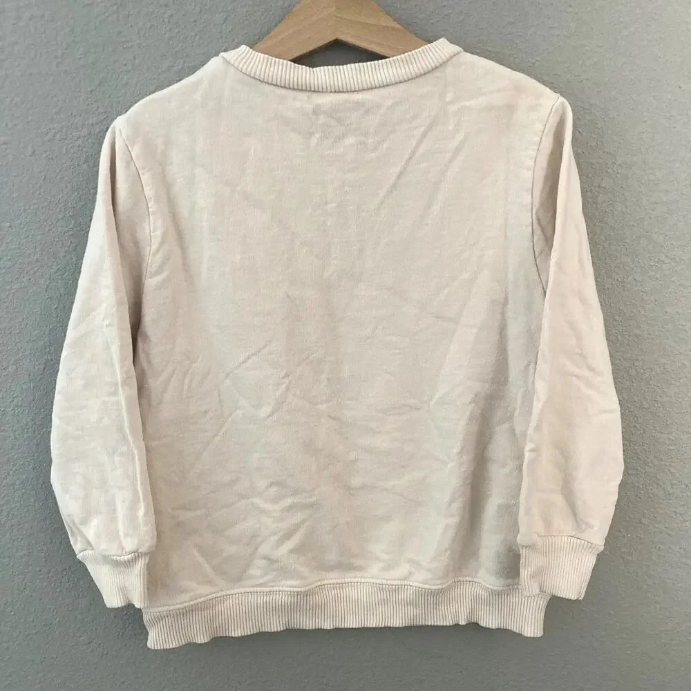 Elisabeth + Faith Girl Pack Pullover Sweatshirt - Pale Peach Pink - 4/5